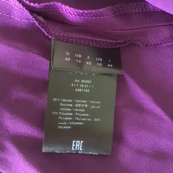 NWOT Purple Viscose Skirt Size 10 - Picture 4 of 5